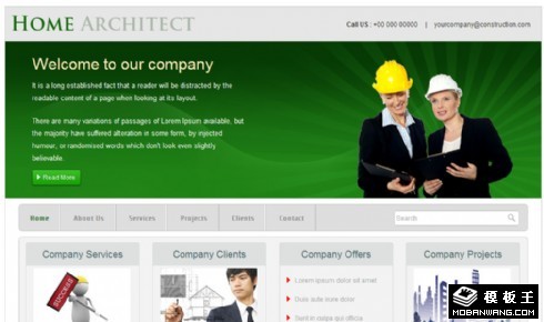 绿色建筑设计网页模板